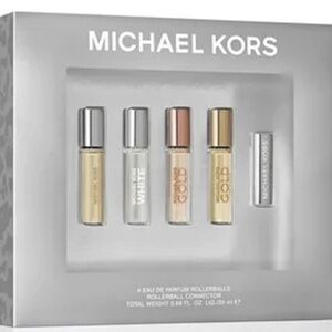 MICHAEL KORS SET of 4 ROLLERBALL EDP : SIGNATURE + WHITE + GOLD ROSE + GOLD LUXE